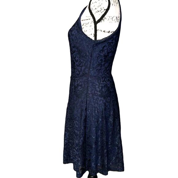 Altar’d navy lace short fit & flare dress small - Picture 3 of 6